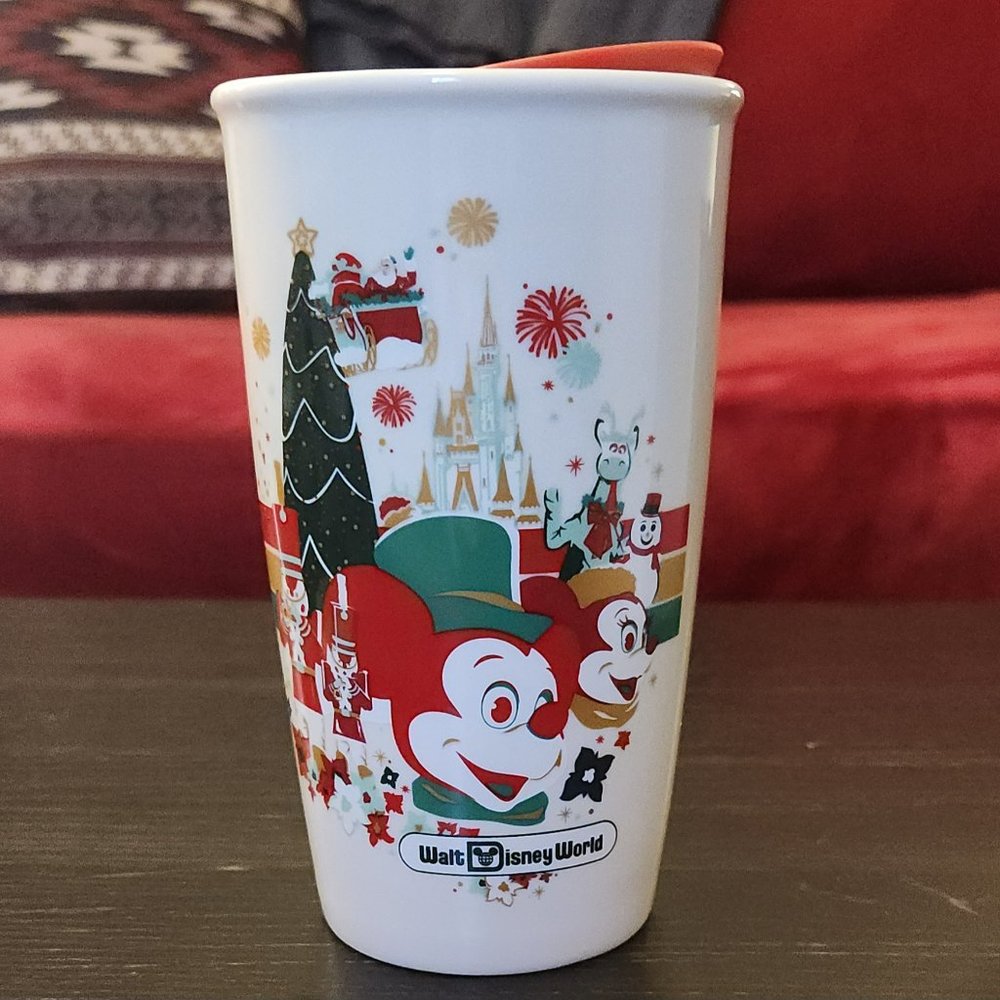 2021 Vintage-Style Disney World Christmas Starbucks Travel Tumbler